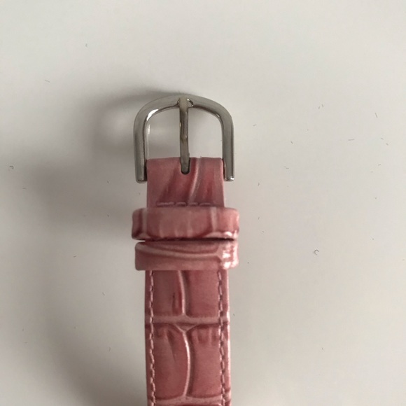 COPY - NWOT Anne Klein Women’s Faux Diamond Pink Genuine Leather Strap Watch Y2… - Picture 9 of 13